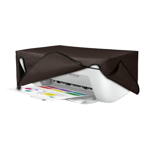 kwmobile Dust Cover Compatible with HP DeskJet 2755e / DeskJet 2720e / 2710e / 2820e / 2721e - Printer Case - Fabric Protector Cover - Chocolate - color: Chocolate