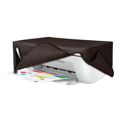 kwmobile Dust Cover Compatible with HP DeskJet 2755e / DeskJet 2720e / 2710e / 2820e / 2721e - Printer Case - Fabric Protector Cover - Chocolate - color: Chocolate