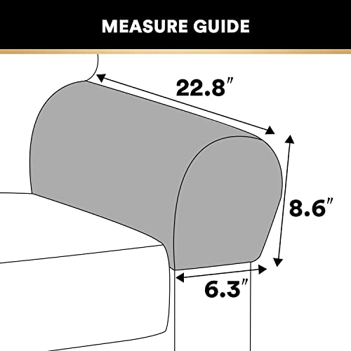 PrinceDeco 4 Pack Thick Velvet Stretch Armrest Covers for Chairs and Sofas Armchair Covers for Arms Couch Arm Covers Armrest Covers for Sofa Non Slip, Burgundy - color: Burgundy