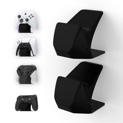 PlayVital 2 Pack Universal Display Stand for Nintendo Switch 2 Pro & Switch Pro Controller, Desk Holder for ps5, Edge, ps4, Xbox Series X/S, Xbox One, Elite Series 2 Controller - Solid Black - color: 2 Solid Black