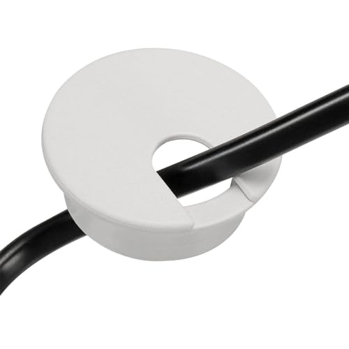 TuTuYa 8PCS Desk Grommet 1-1/2 Inch, 38mm White Desk Cable Grommet Desk Cable Hole Cover with Hole Saw, Cable Pass Through, Ideal Solution for Office and Home Table Cable (White,1.5 Inch) - color: 1-1/2 Inch_38mm White 8PCS