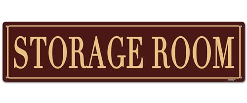 Home Room Wall Decor,Funny Man Cave Sign,Living Room Sign "STORAGE ROOM" 4 * 16" Metal Aluminum Sign - color: Num012