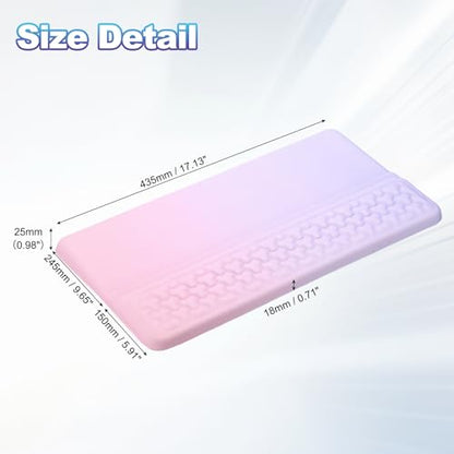 PATIKIL Computer Keyboard Stand with Wrist Rest, Computer Wrist Support Pad, Keyboard Stand Riser Holder Pad for Office Desk Gaming Home, Pink and Purple - color: Pink and Purple