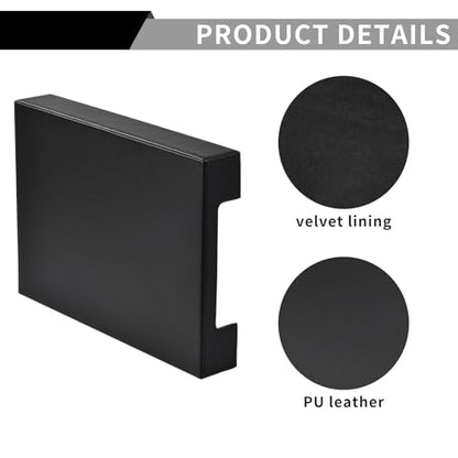 PU Leather Letter Tray - Load Documents Trays Front for Office Desktop Organizer - Desk Magazine, File, A4 Paper Holder - Paper Document File Holder (Black, A4-Tray) - color: Black