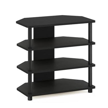 Furinno Turn-N-Tube Easy Assembly 4-Tier Petite Entertainment Center / TV Stand / TV Unit / TV Desk, Blackwood - color: Blackwood, size: 4-Tier
