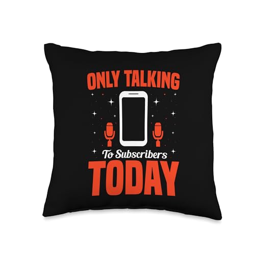Content Creator Must Haves Influencer Vlog Producer Streamer Throw Pillow - size: 16x16
