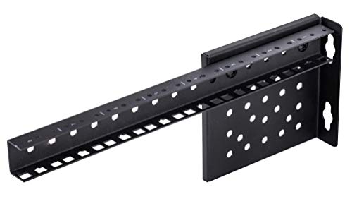KENUCO 19 Inch Vertical Ends Wall Mount Rack Wall Mountable Server Rack w/Hardware Black (4U) - color: 19'' X 4u