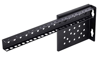 KENUCO 19 Inch Vertical Ends Wall Mount Rack Wall Mountable Server Rack w/Hardware Black (4U) - color: 19'' X 4u