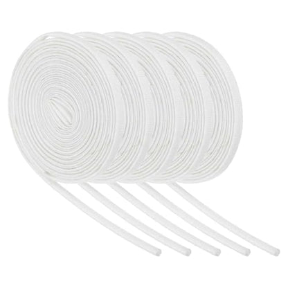 MECCANIXITY 5Pcs Wire Insulation Braid Fire Sleeve,9.8Ft-1mm ID White, High Temp Silicone Coated Fiberglass Sleeving for Automotive Hose Lines Electrical Wiring - color: White, size: 9.8Ft-1mm