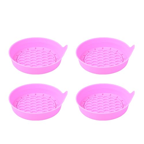 4PCS Car Cup Holder Coaster, Silicone Non-Slip Vehicle Cup Holder Insert Pads, Automotive Interior Insulation Drink Cup Mats Decor Accessories, Universal for SUV, Sedan, Truck (Pink) - color: Pink