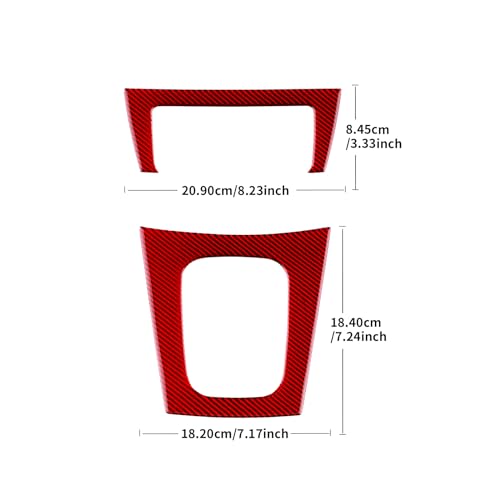 AIRSPEED for Subaru Impreza 2005 2006 2007 Gear Shift External Frame Cover Carbon Fiber Center Console Interior Trim Accessories, Red - color: Gear Shift External Frame Red