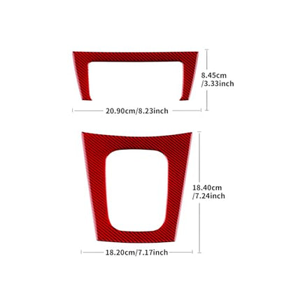 AIRSPEED for Subaru Impreza 2005 2006 2007 Gear Shift External Frame Cover Carbon Fiber Center Console Interior Trim Accessories, Red - color: Gear Shift External Frame Red