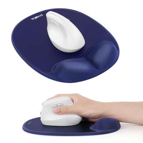 Ergonomic Mouse Pad for Vertical Mouse, Memory Foam (Midnight Blue) - color: Midnight Blue