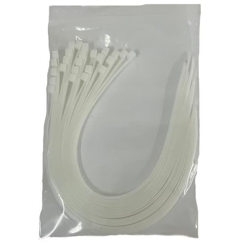 36 Inch Extra Long Zip Ties Heavy Duty For Outdoor Use,175 Pounds Tensile Strength,12 Pieces,White - color: White