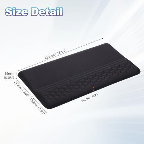 PATIKIL Computer Keyboard Stand with Wrist Rest, Computer Wrist Support Pad, Keyboard Stand Riser Holder Pad for Office Desk Gaming Home, Black - color: Black