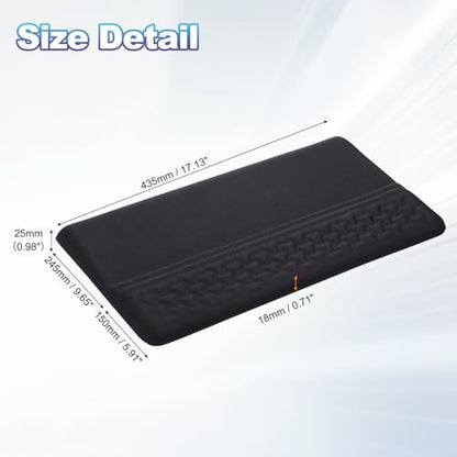 PATIKIL Computer Keyboard Stand with Wrist Rest, Computer Wrist Support Pad, Keyboard Stand Riser Holder Pad for Office Desk Gaming Home, Black - color: Black