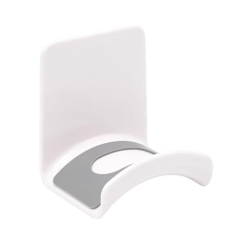 1Pcs White ABS Plastic Headphone Stand Hanger, Table Wall Mount Headset Holder Hook, Adhesive Earphones Hangers for Desk Headphone Hanger, Most Headphones and Controller - color: White, size: Wall Mount