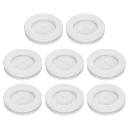 uxcell 8Pcs Rubber Grommets 1-3/16" (30mm) Drill Hole, 1" (25mm) ID Double Sided Hole Plugs Ring Gasket for Firewall Cable Wire Protecting, White - size: 1-3/16"DH, 1"ID