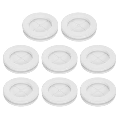 uxcell 8Pcs Rubber Grommets 1-3/16" (30mm) Drill Hole, 1" (25mm) ID Double Sided Hole Plugs Ring Gasket for Firewall Cable Wire Protecting, White - size: 1-3/16"DH, 1"ID