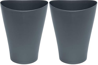 Rubbermaid Trash Can, 2.25 Gallon, Plastic, Gunmetal Blue | Pack of 2 | Bathroom | Vanity - color: Gunmetal Blue, size: Pack of 2