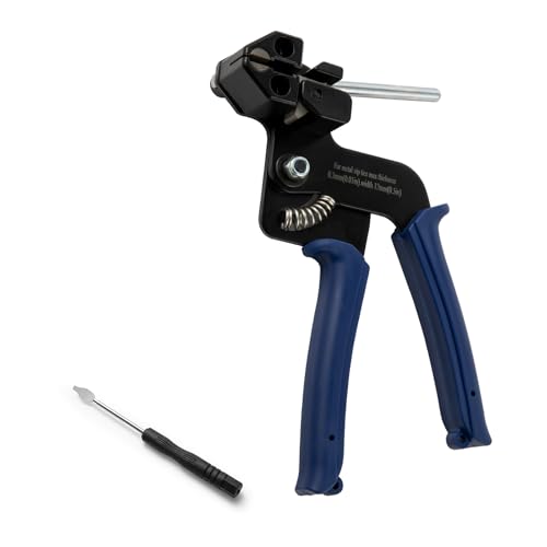 Metal Zip Ties Cutter, Stainless Steel Cable Tie Gun with Tensioning Installation Cutting Tool for Self-Locking Stainless Zip Ties with Free Zip Tie Release Tool, Dual-Hand Operation - style: Dual-Hand Operated