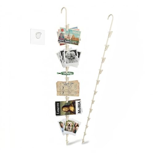 LOLA Clip Strip @ Home Metal Hanging Organizer with 12 Hooks for Pantry, Kitchen, Garage – Holds Snacks, Tools, Keys – Easy to Install, 1 Pack - color: Off-White