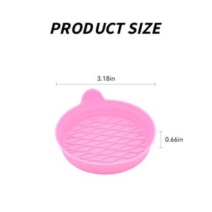 4PCS Car Cup Holder Coasters, Universal Silicone Non-Slip Insert Cup Coasters, Soft Wave Pattern Cup Holders, Car Interior Accessories for SUV, Truck, RV (Pink) - color: Pink