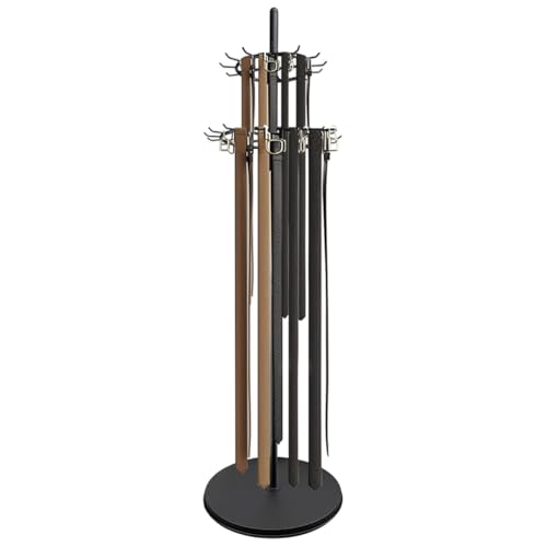 Floor Standing Belt Display Rack, Tie Hook, 66.2in Belt Display Rack, Metal Retail Tie Rack Hanger Organiser for Belt Displays Belt Displays for Bedroom Clothing Store Business