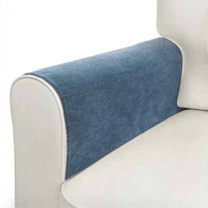 Couch Arm Covers Sofa Arm Covers Set of 2, Waterproof Couch Cover Armchair Cover for Recliner, Non Slip Sofa Headrest Covers Armrest Cover Couch Slipcover Protector, Dark Blue - color: Dark Blue