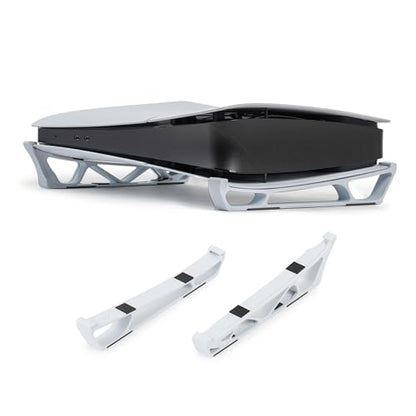 Glistco Skates - Horizontal Stand Compatible with PS5 Slim (White) - color: White