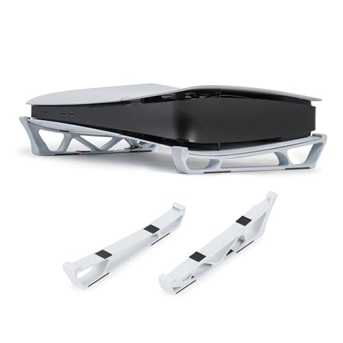 Glistco Skates - Horizontal Stand Compatible with PS5 Slim (White) - color: White