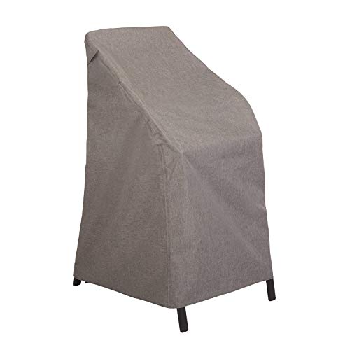 Modern Leisure Garrison Stackable/High Back Bar Chair Cover, Waterproof, 27"L x 27"W x 49"H, Granite - color: Granite