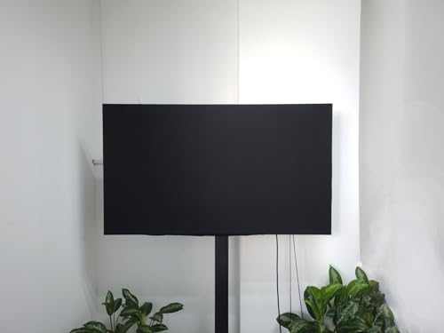 Indoor TV dust cover, elastic fabric with adjustable size, Suitable for most brands of 40-45 inch flat or curved TVs (Black, 40 - 45 inches) - size: 40 - 45 inches