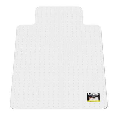 Kuyal Office Chair Mat for Carpet, 36x48 Clear Heavy Duty Computer Chair Mat with Lip, Under Desk Protector Carpeted Floors Mat, Easy Chair Movement,Ship Flat - size: 36" X 48" with Lip