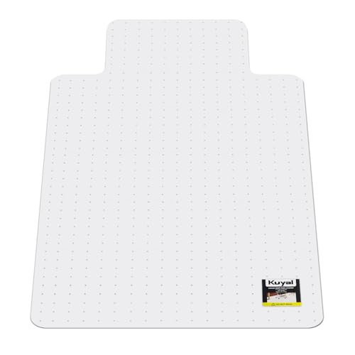 Kuyal Office Chair Mat for Carpet, 36x48 Clear Heavy Duty Computer Chair Mat with Lip, Under Desk Protector Carpeted Floors Mat, Easy Chair Movement,Ship Flat - size: 36" X 48" with Lip