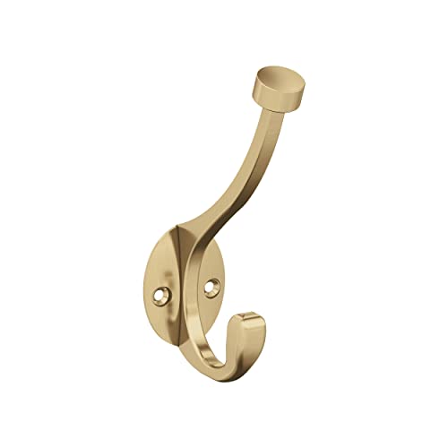 Amerock H55465CZ | Adare Double Prong Decorative Wall Hook | Champagne Bronze Hook for Coats, Hats, Backpacks, Bags | Hooks for Bathroom, Bedroom, Closet, Entryway, Laundry Room, Office - color: Champagne Bronze