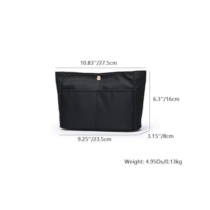 YONEBN waterproof Storage Bag Lightweight Large Capacity nylon Bag Inner Bag Handbag Organizer - color: Nylon/Black