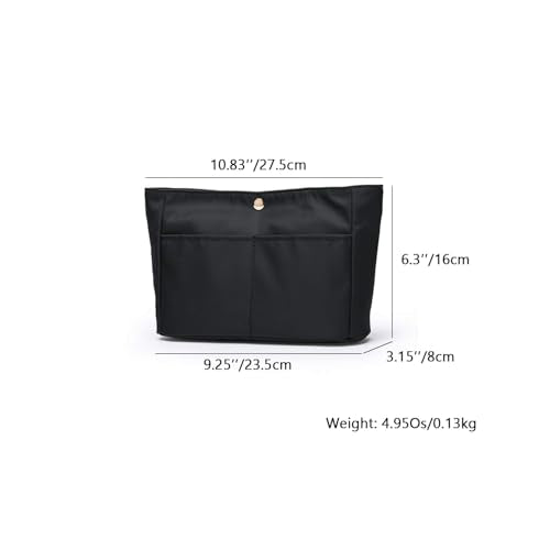 YONEBN waterproof Storage Bag Lightweight Large Capacity nylon Bag Inner Bag Handbag Organizer - color: Nylon/Black
