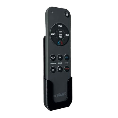 Wall Holder Mount for ARTIKA Ceiling Fan Remote (3D Printed in the USA) (Black)