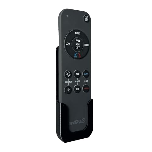 Wall Holder Mount for ARTIKA Ceiling Fan Remote (3D Printed in the USA) (Black)
