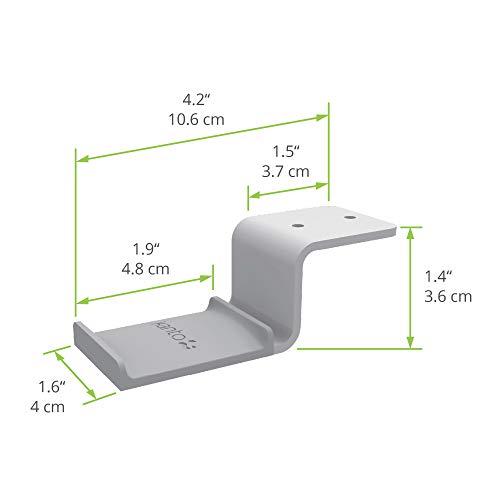 Kanto HH Universal Under Desk Headphone Hook - White - Solid Steel Construction - Mount using 3M adhesive or 2 included screws - color: White