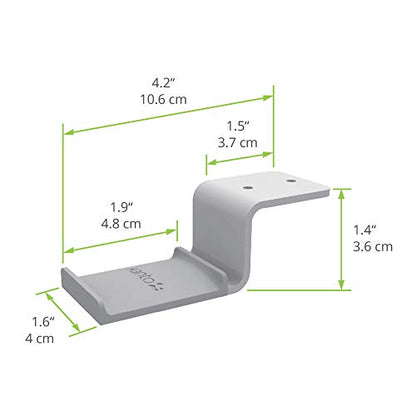 Kanto HH Universal Under Desk Headphone Hook - White - Solid Steel Construction - Mount using 3M adhesive or 2 included screws - color: White