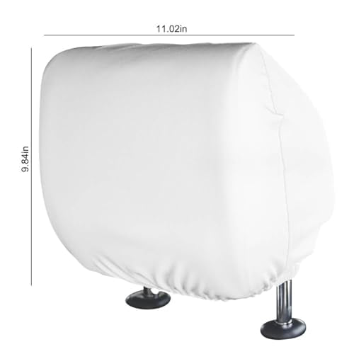 BAOZOON 4 Pcs Car Headrest Cover Blanks Elastic Universal Auto Head Rest Protectors Heat Transfer Headrest Dustproof Cover Soft Car Seat Headrest Cover for Most Car Vehicle(White) - color: White