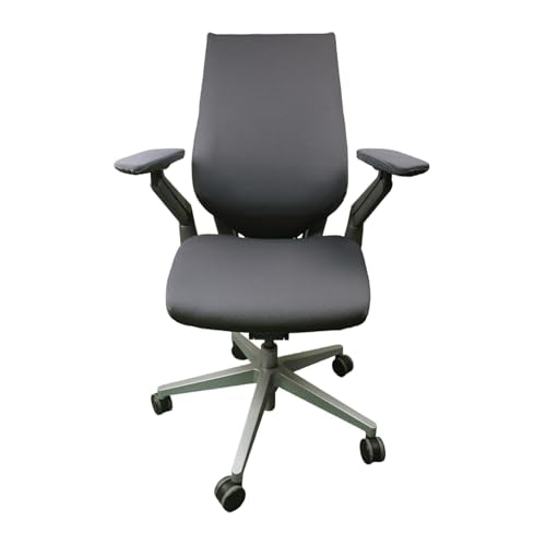 Suitable for Steelcase Gesture Chair Covers (4 Pieces Including armrest Covers) Breathable, Comfortable, and Slip-on (Night Owl Gray) - color: Night Owl Gray