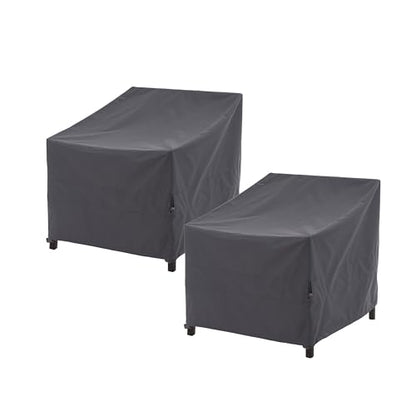 WJ-X3 Patio Chair Cover, Outdoor Lounge Cover, Heavy Duty, Waterproof Lawn Patio Chair Covers, 33W x 35D x 36H, Grey, 2-Pack - color: Gray, size: 33W x 35D x 36H, 2-Pack, Lounge Chair