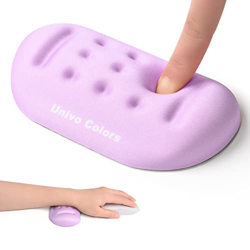 UnivoColors Upgraded Massage Bead Wrist Rest for Mouse, Wrist Ergonomic Support, Made of Soft Memory Foam Gel, High Comfort Wrist Pad for Laptop, Computer, Office, Lavender Purple Wrist Cushion,N - color: Wr_lavender Purple, style: Wrist Rest