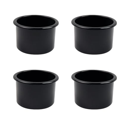Dnyta 4pcs 4"x2.6" Black Plastic Cup Holder Insert, Sofa Recliner Car Seat Cups Holder Replacement, Couch Cups Poker Table Cup Holders, for Table, Sofa, Boat, Truck, Car, Recline - color: 4pcs, Black, size: 4" x 2.6", Regular style