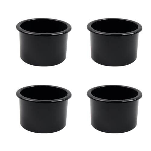 Dnyta 4pcs 4"x2.6" Black Plastic Cup Holder Insert, Sofa Recliner Car Seat Cups Holder Replacement, Couch Cups Poker Table Cup Holders, for Table, Sofa, Boat, Truck, Car, Recline - color: 4pcs, Black, size: 4" x 2.6", Regular style