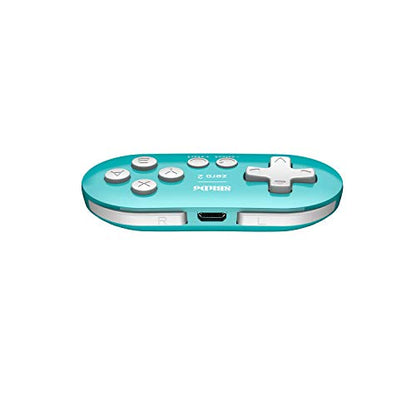 8Bitdo Zero 2 Bluetooth Gamepad Keychain Sized Mini Controller with Mobile Clip for Switch, Windows, Android (Turquoise Edition) - color: Turquoise