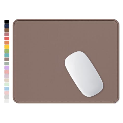 Hsurbtra Mouse Pad, Premium-Textured Square Mousepad 10.2 x 8.3 Inch, Stitched Edge Anti-Slip Waterproof Rubber Pretty Cute Computer Mat for Office Gaming Laptop Women Kids Dark Brown - color: Dark Brown, size: Square Mousepad (10.2" x 8.3")
